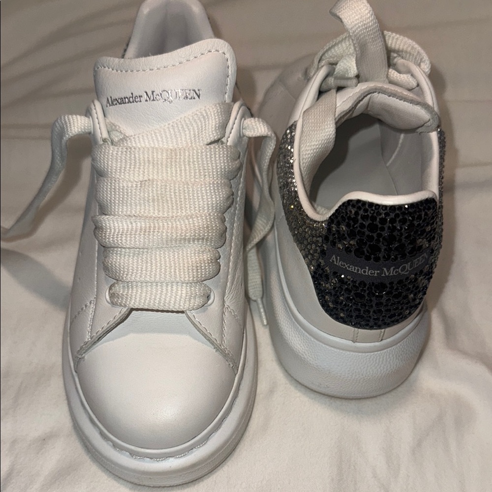 Alexander McQueen White and Black Kids Sneakers